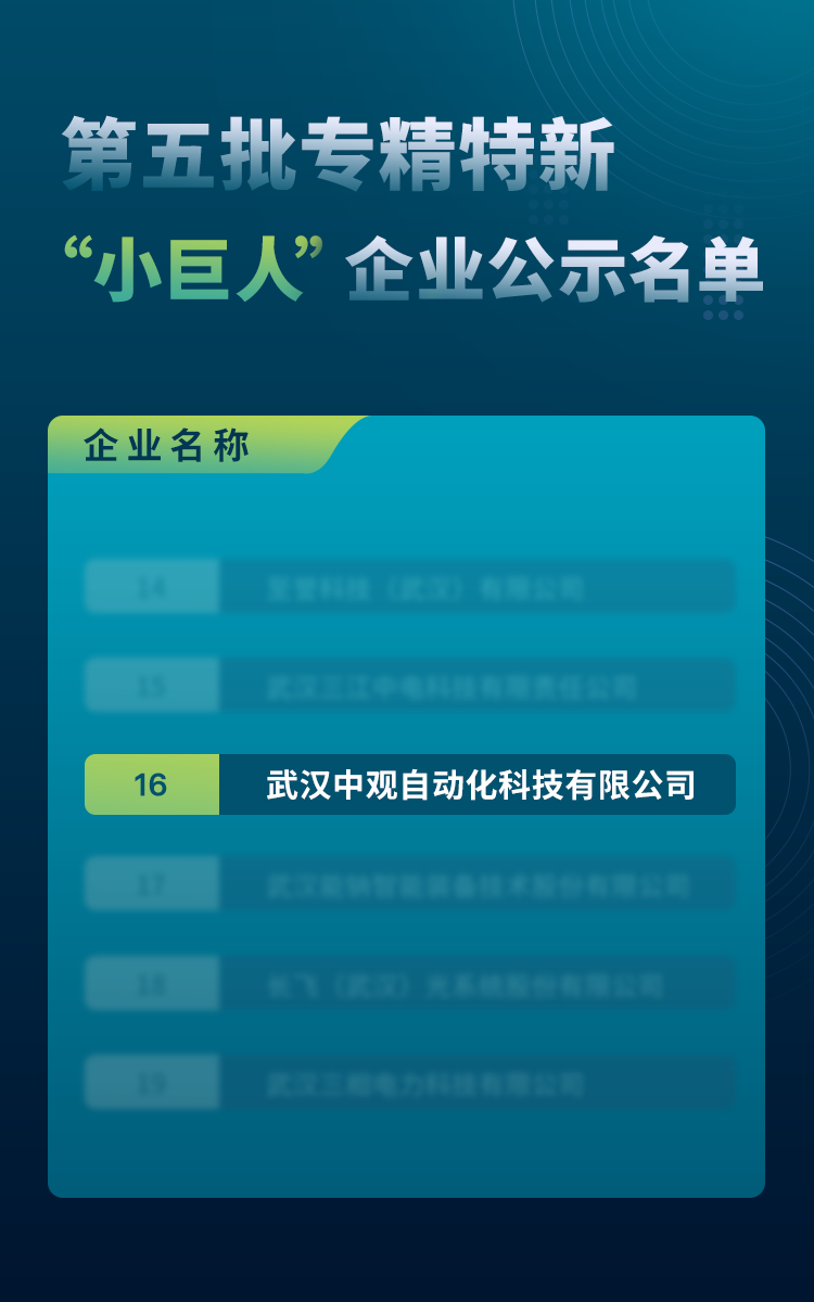 中觀入選國家級專精特新“小巨人”企業(yè)