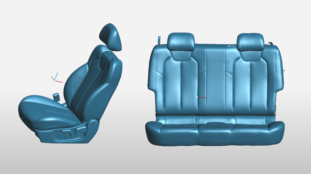 前、后排座椅掃描數據