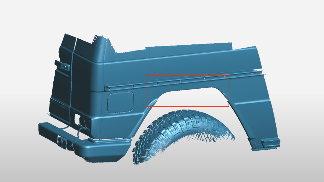 三維掃描汽車輪眉安裝部位掃描數(shù)據(jù)