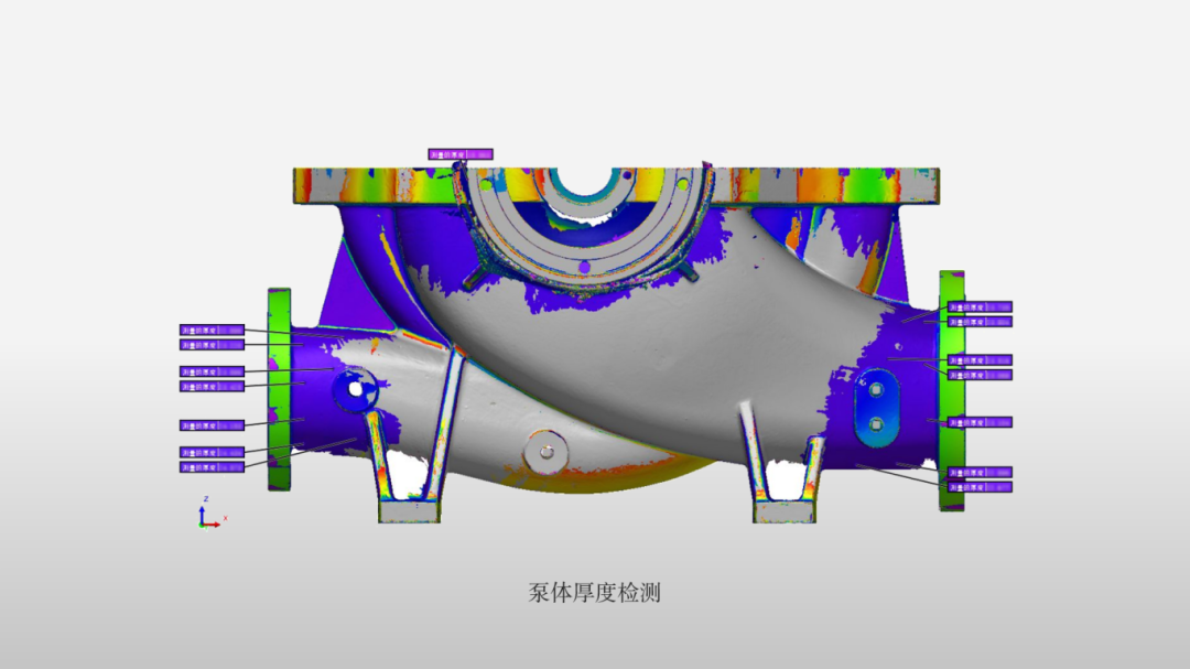 檢測(cè)泵體壁厚、空間尺寸和關(guān)鍵公差